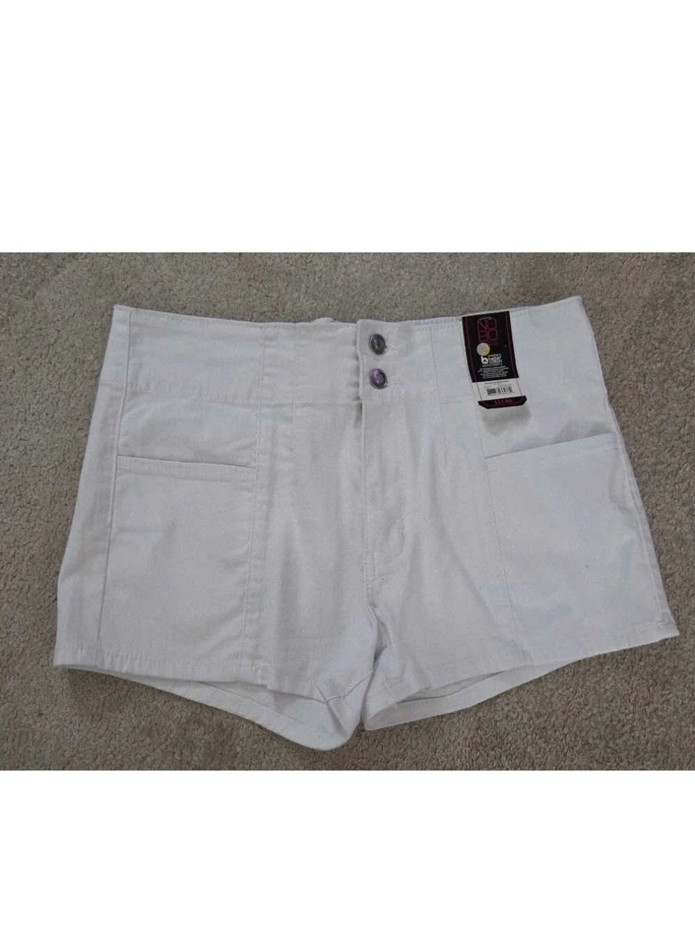 No Boundaries White Denim Shorts 13